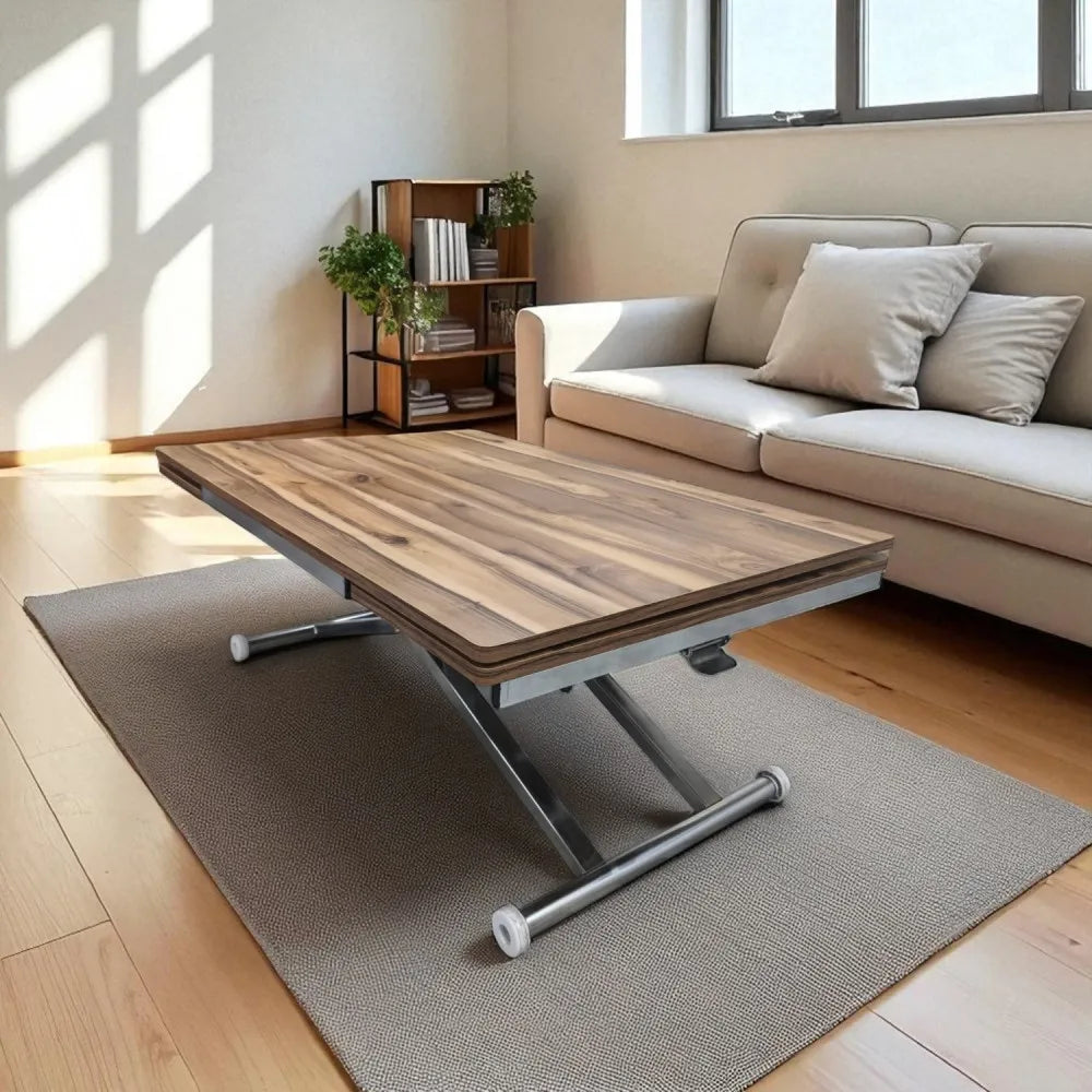 Yan Baştan Açılır Akıllı Masa Üst Mdf Urartu Alt Ayak Krom Kaplama