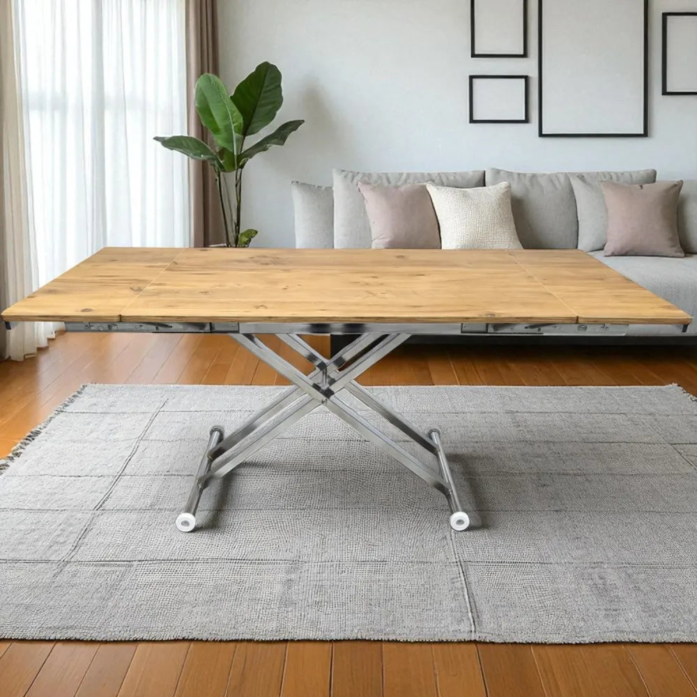 Yan Baştan Açılır Akıllı Masa Üst Mdf Efesçam Alt Ayak Krom Kaplama