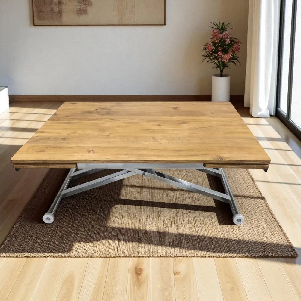 Yan Baştan Açılır Akıllı Masa Üst Mdf Efesçam Alt Ayak Krom Kaplama