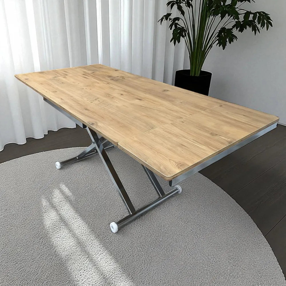 Yan Baştan Açılır Akıllı Masa Üst Mdf Efesçam Alt Ayak Krom Kaplama