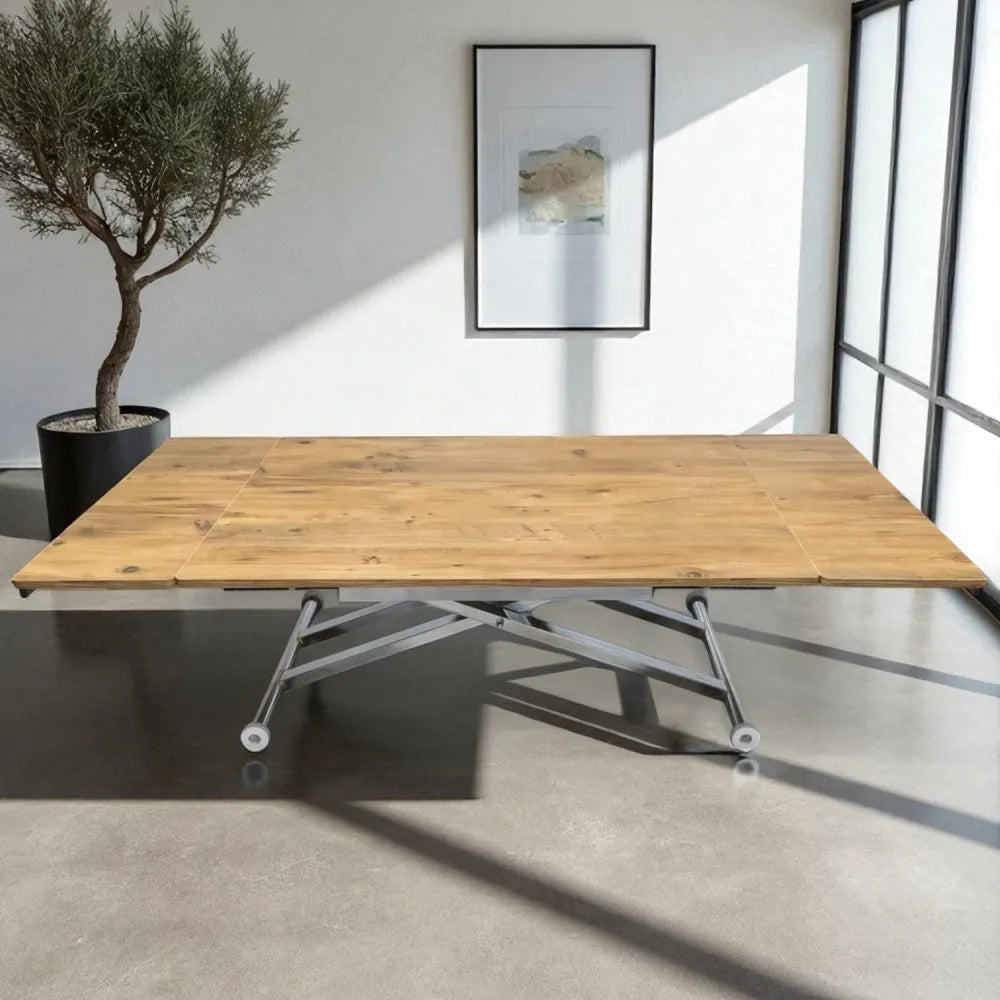 Yan Baştan Açılır Akıllı Masa Üst Mdf Efesçam Alt Ayak Krom Kaplama