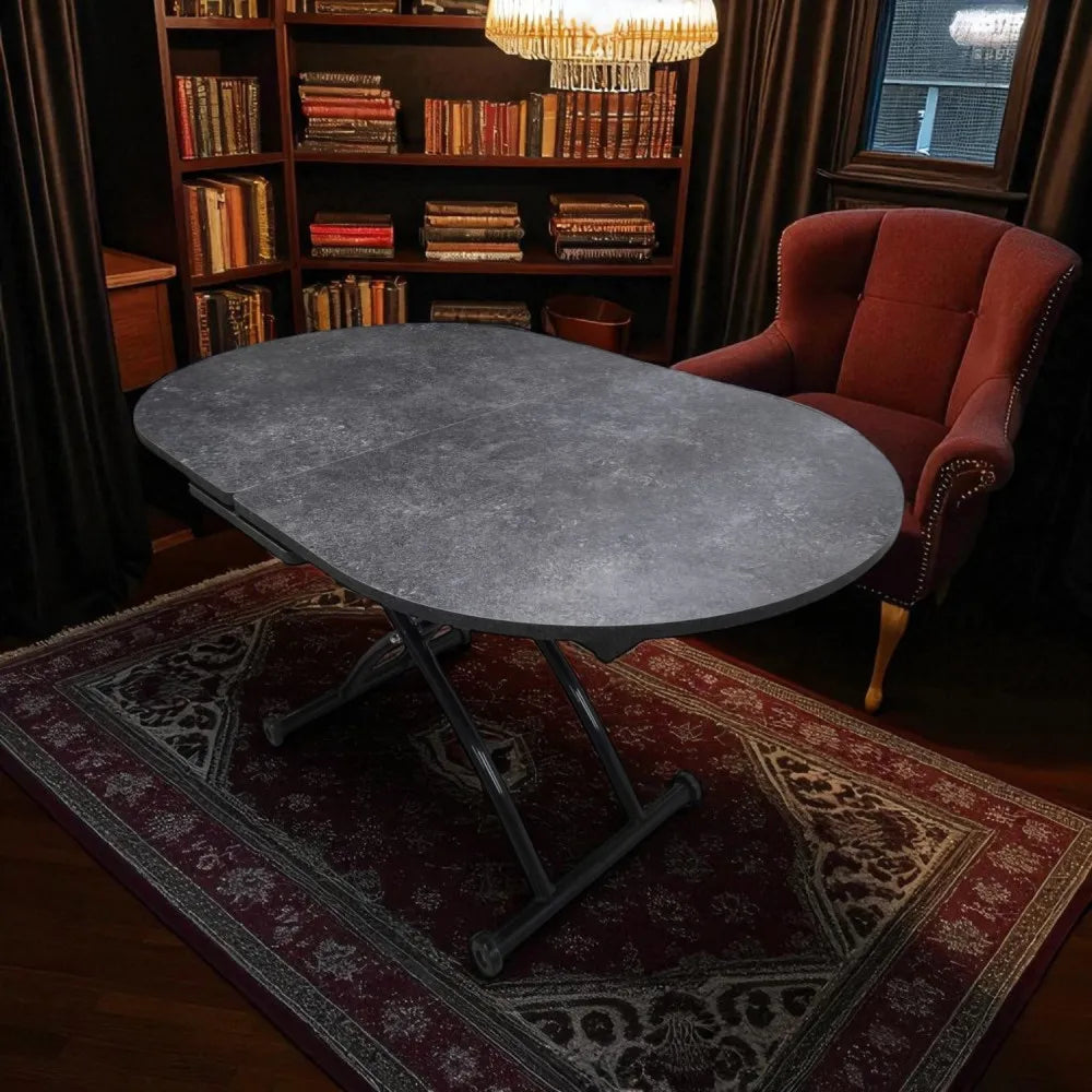 Ortadan Açılır Akıllı Masa Üst Mdf Kartal Alt Ayak Siyah Renk