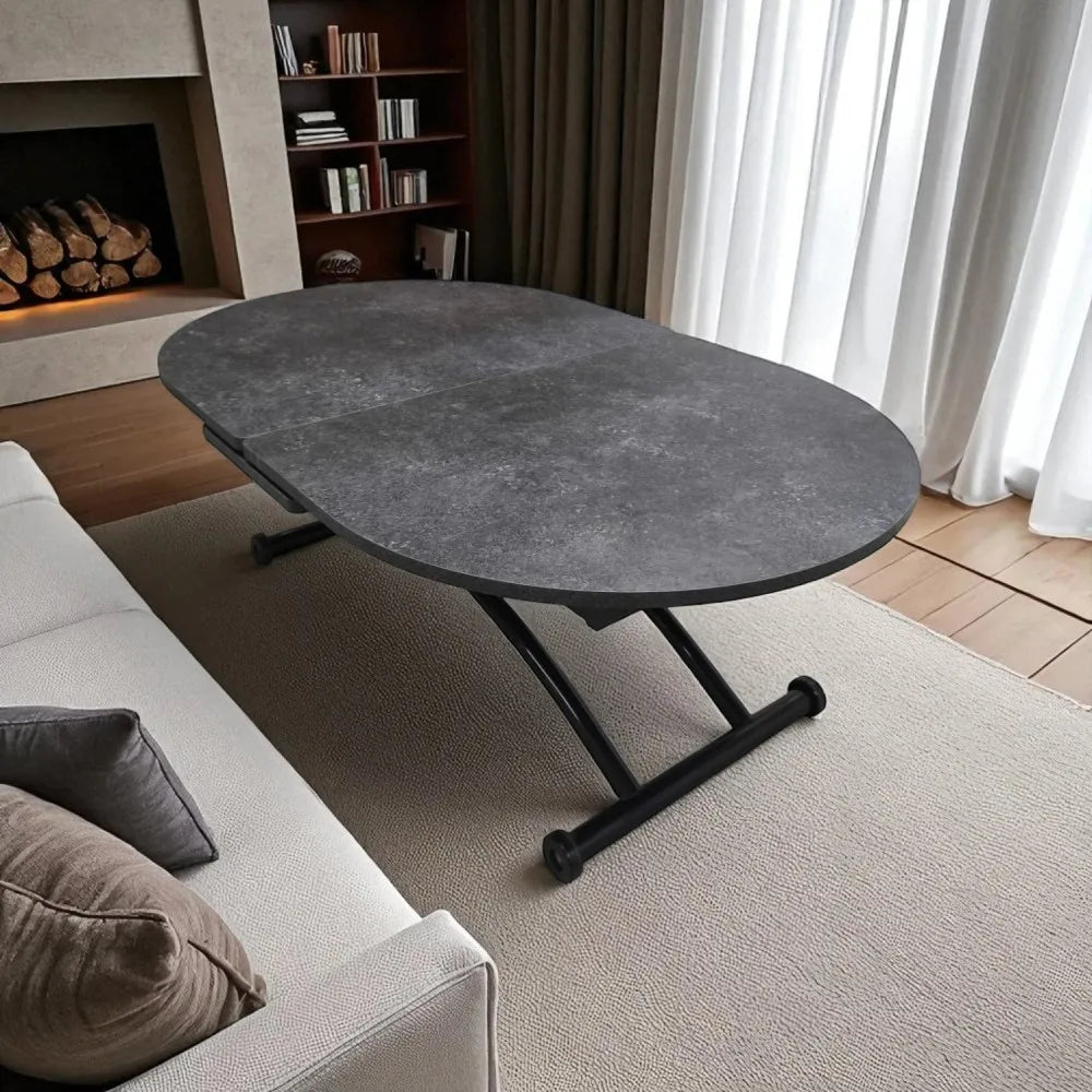 Ortadan Açılır Akıllı Masa Üst Mdf Kartal Alt Ayak Siyah Renk