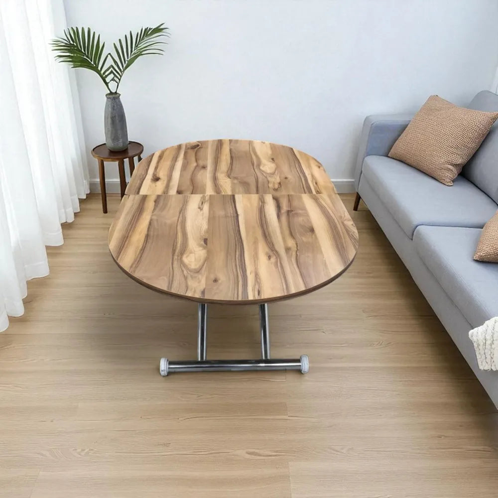 Ortadan Açılır Akıllı Masa Üst Mdf Urartu Alt Ayak Krom Kaplama