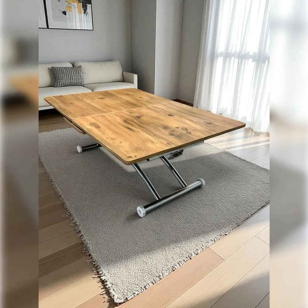 Ortadan Açılır Akıllı Masa Üst Mdf Efesçam Alt Ayak Krom Kaplama