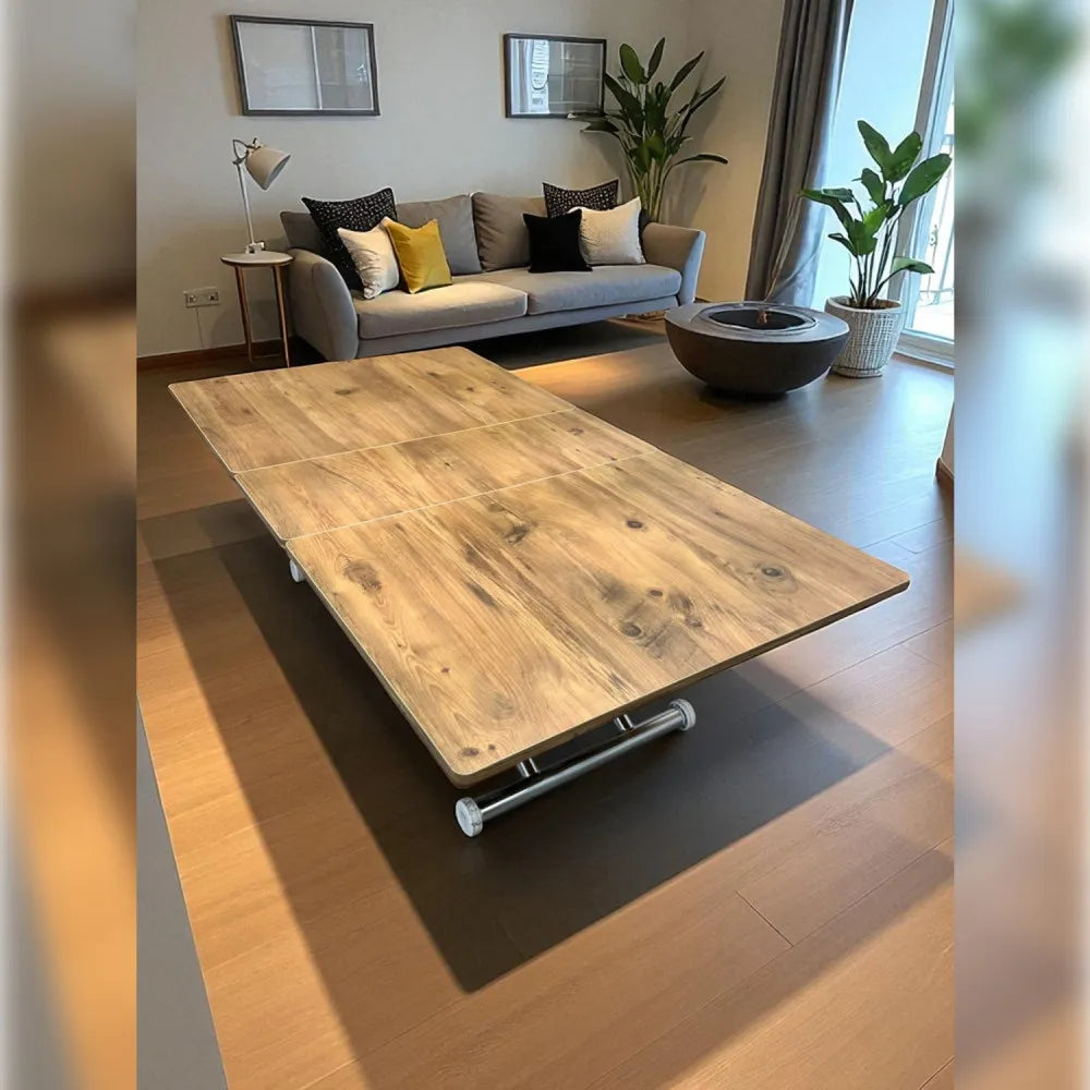 Ortadan Açılır Akıllı Masa Üst Mdf Efesçam Alt Ayak Krom Kaplama