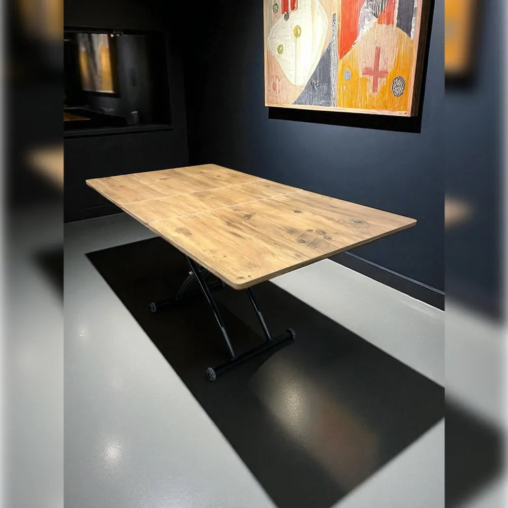 Ortadan Açılır Akıllı Masa Üst Mdf Efesçam Alt Ayak Siyah Renk