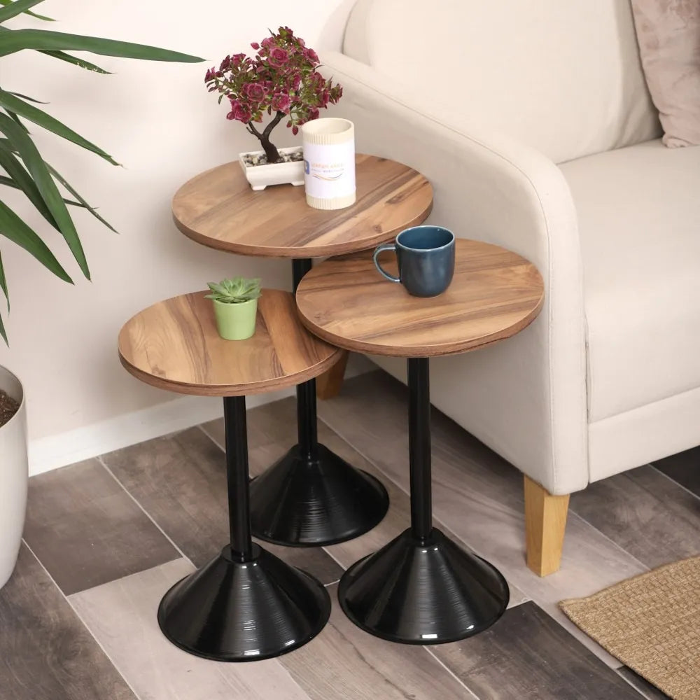 Tablon Zigon Sehpa Mdf Tabla Urartu Alt Mekanizma Demir Siyah Renk