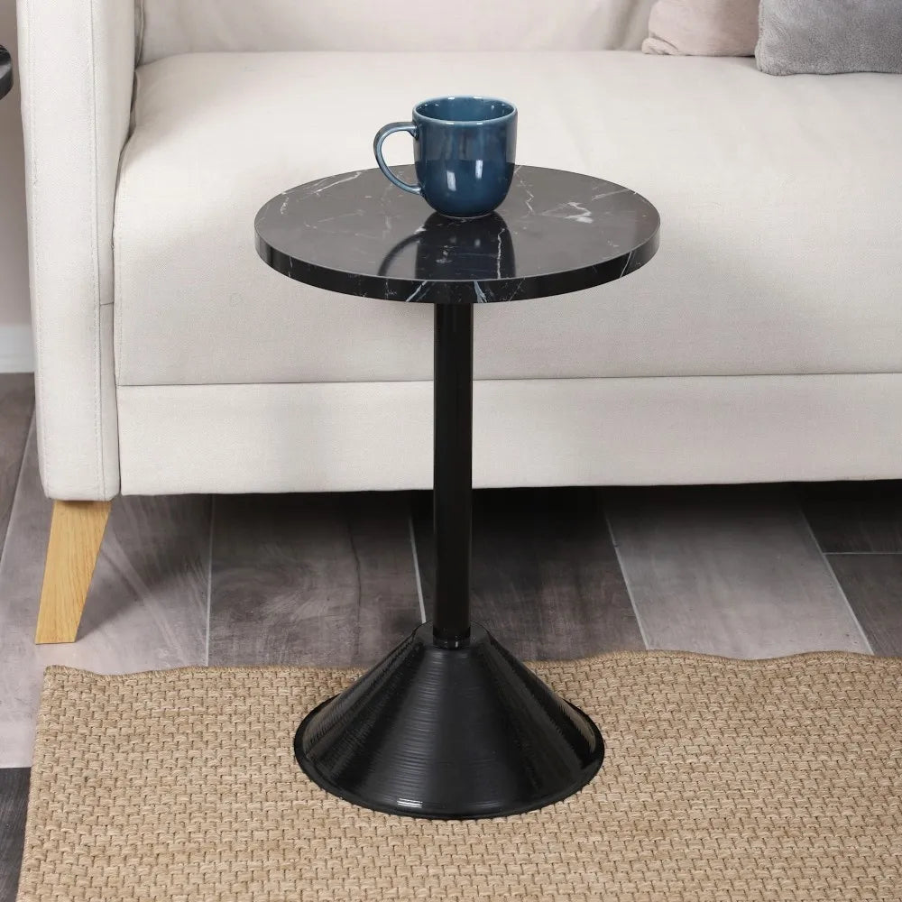 Tablon Zigon Sehpa Mdf Tabla Siyah Mermer Desen Alt Mekanizma Demir Siyah Renk