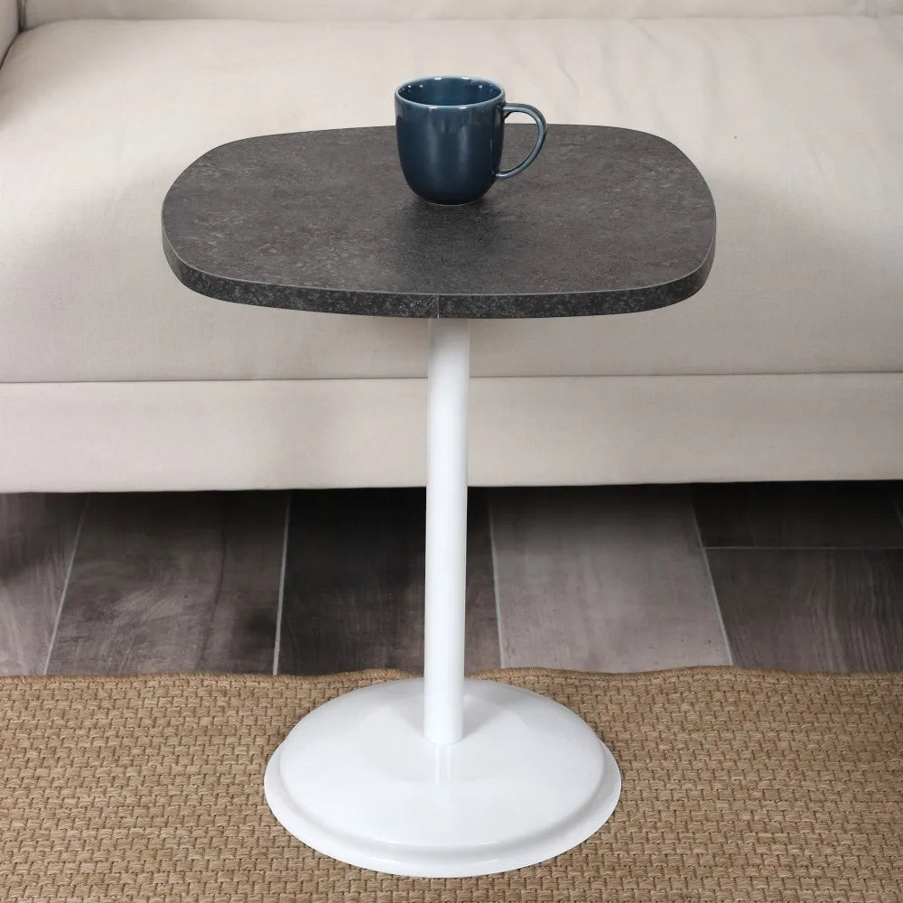 SilvaVera Zigon Sehpa Mdf Tabla Frezeli Antrasit Alt Mekanizma Demir Beyaz Renk