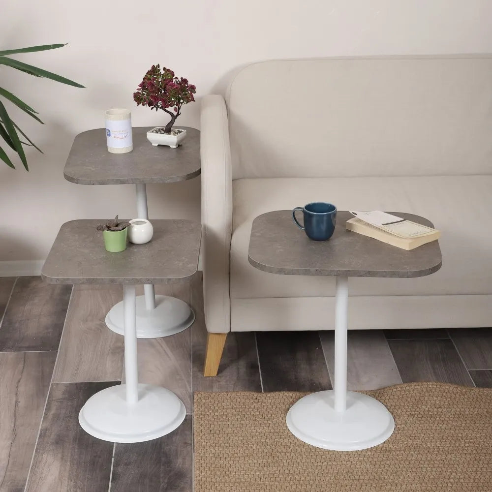 Vertino Zigon Sehpa Mdf Tabla Frezeli Latte Alt Mekanizma Demir Beyaz Renk