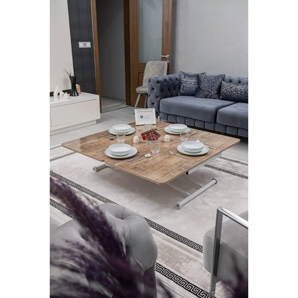 Juppo Üst Tabla Mdf Antiklayt Oval Köşe Alt Ayak Yuvarlak Beyaz İçe Kıvrım