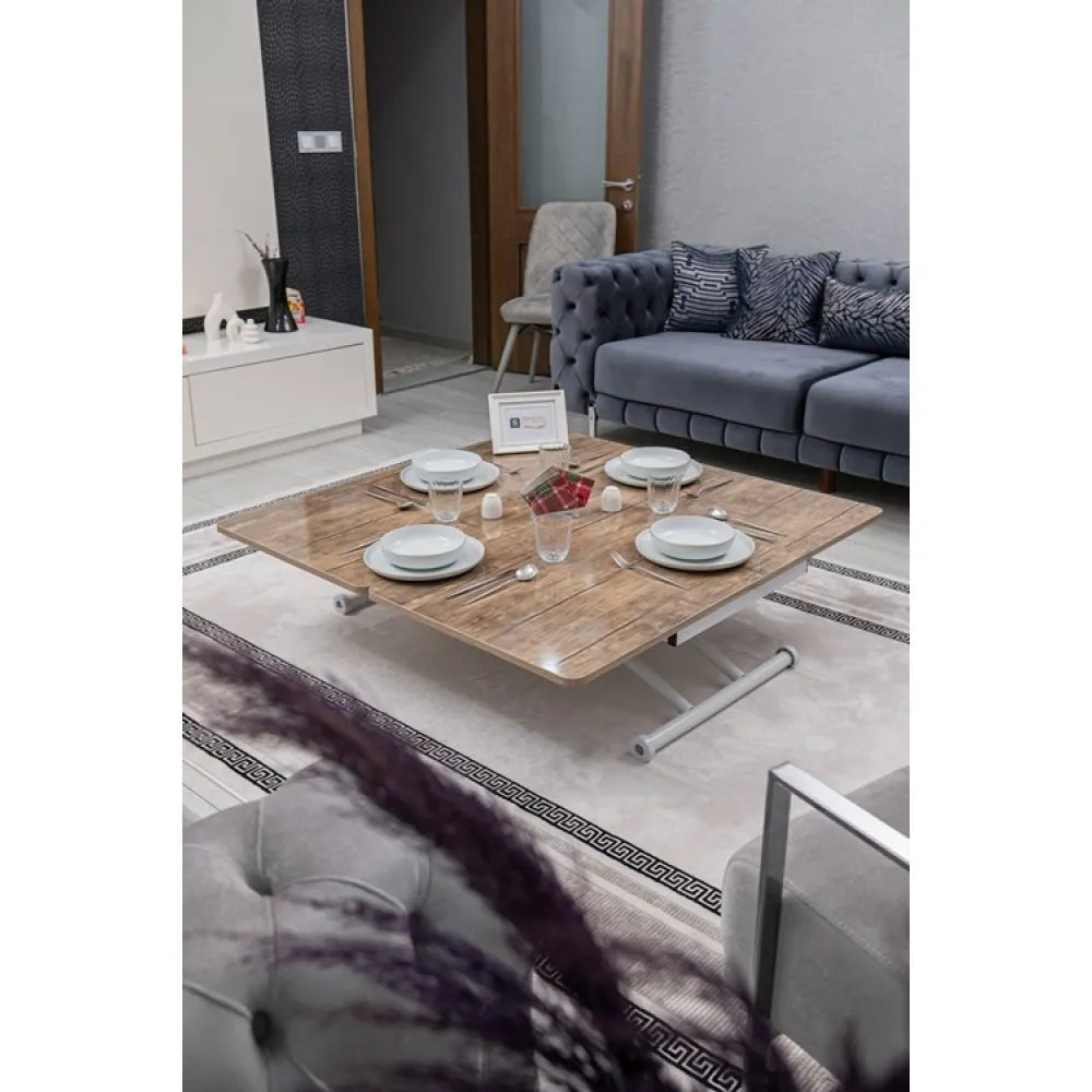 Juppo Üst Tabla Mdf Antiklayt Oval Köşe Alt Ayak Yuvarlak Siyah Dışa Kıvrm