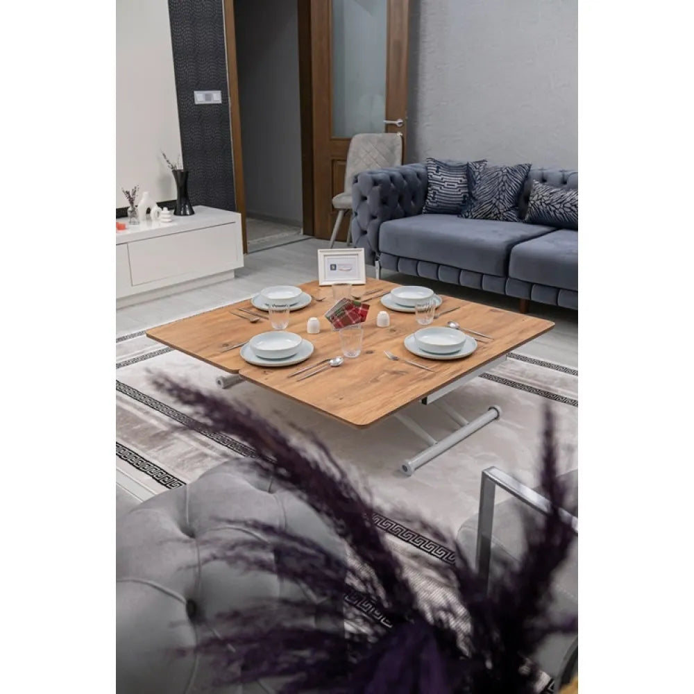 Juppo Üst Tabla Mdf Efesçam Oval Köşe Alt Ayak Yuvarlak Beyaz Dışa Kıvrım