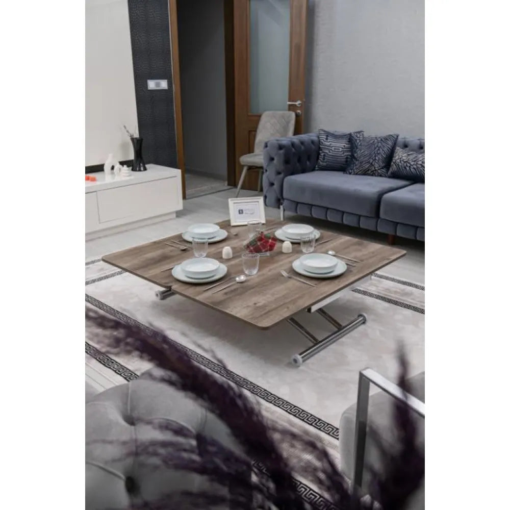 Juppo Üst Tabla Mdf Hattuşa Oval Köşe Alt Ayak Yuvarlak Krom Kaplama Dışa Kıvrım