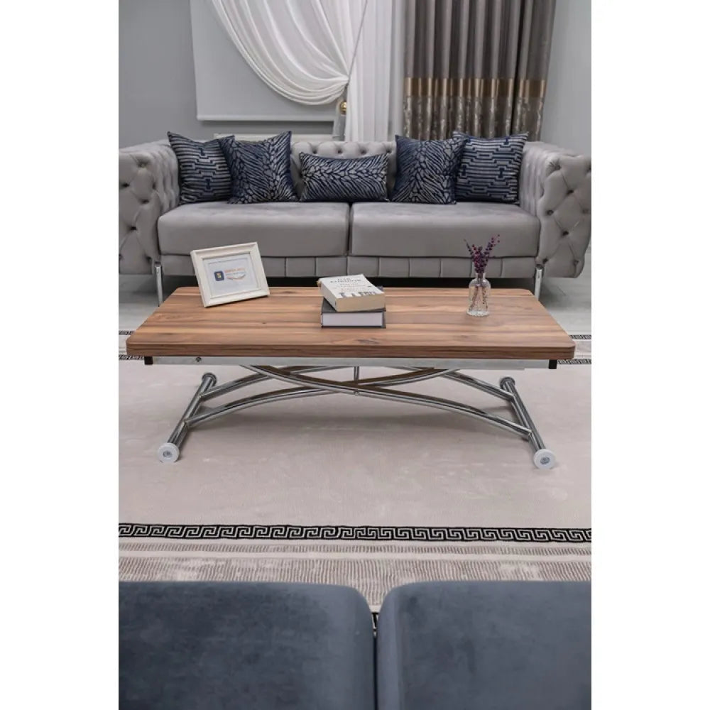 Juppo Üst Tabla Mdf Urartu Oval Köşe Alt Ayak Yuvarlak Krom Kaplama Dışa Kıvrım