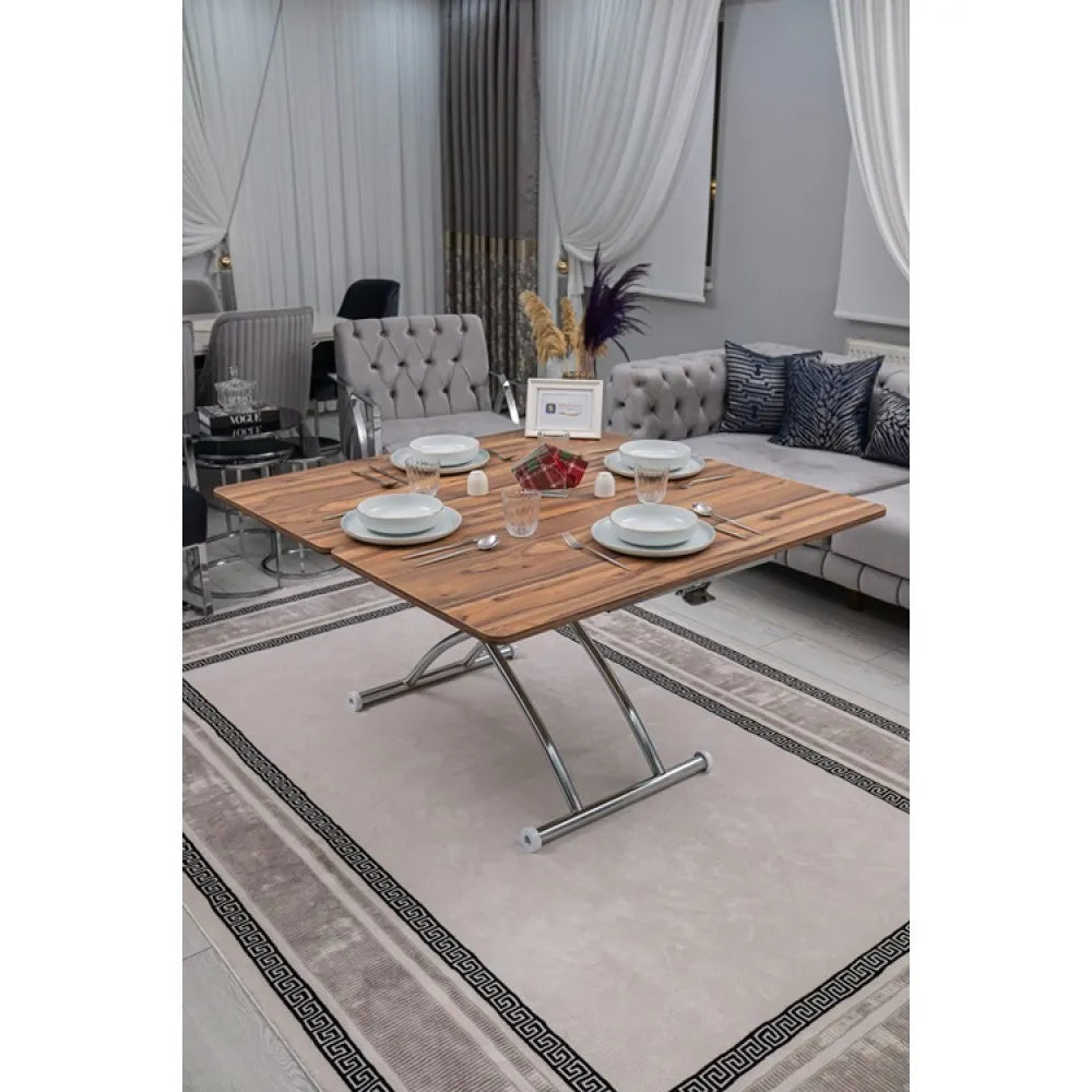 Juppo Üst Tabla Mdf Urartu Oval Köşe Alt Ayak Yuvarlak Krom Kaplama Dışa Kıvrım