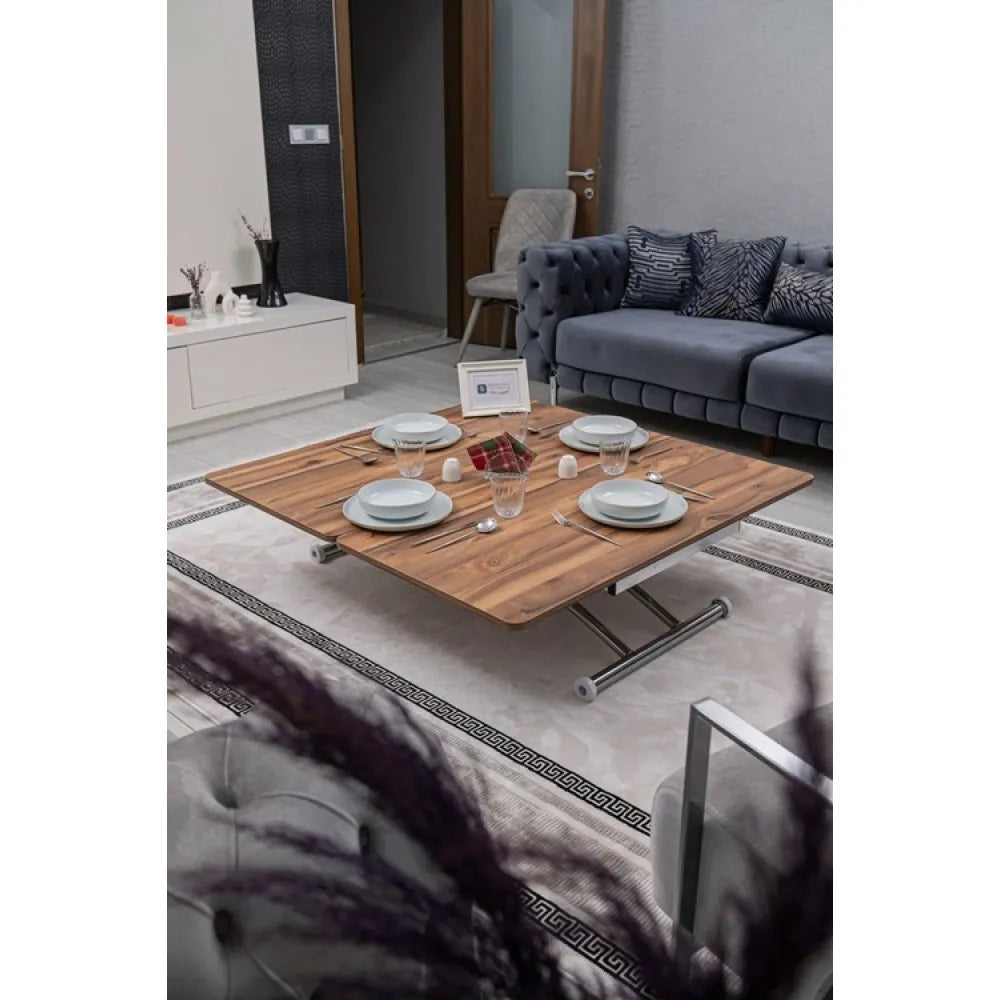 Juppo Üst Tabla Mdf Urartu Oval Köşe Alt Ayak Yuvarlak Krom Kaplama Dışa Kıvrım