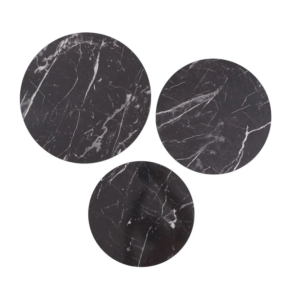 Tablon Zigon Sehpa Mdf Tabla Siyah Mermer Desen Alt Mekanizma Demir Siyah Renk