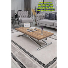 Home Üst Tabla Mdf Urartu Oval Köşe Alt Ayak Krom Kaplama