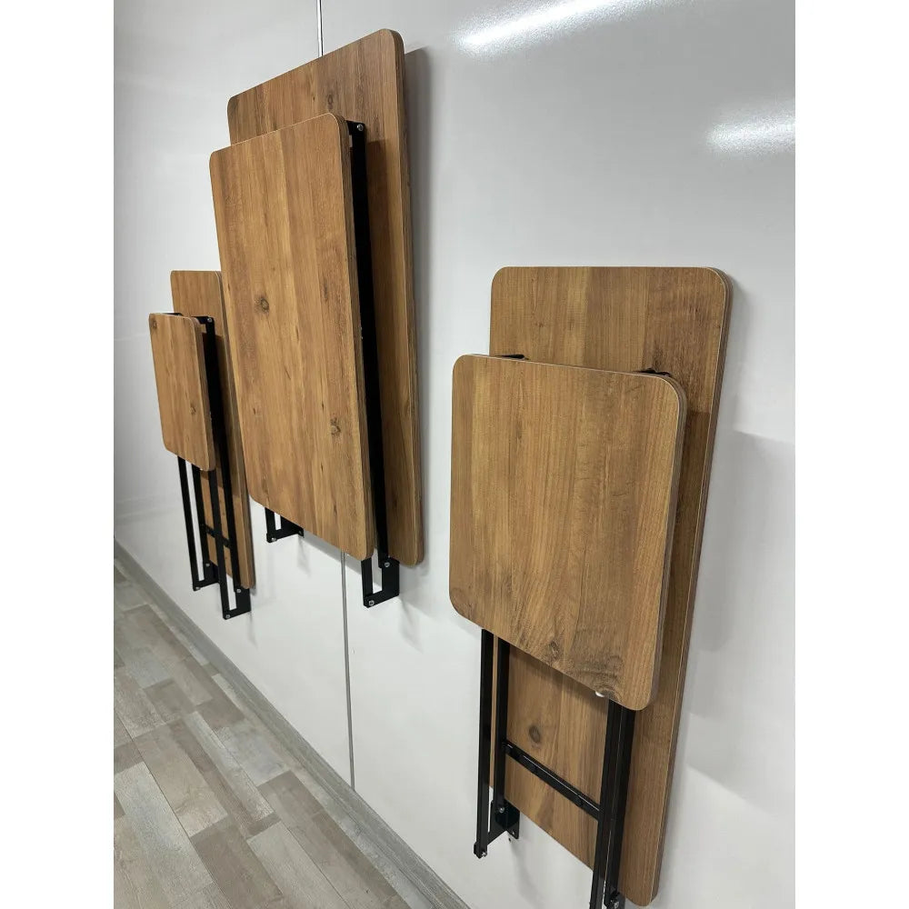 Raf Masa Tabureli Mdf Tabla EfesÇam Demir Mekanizma Siyah