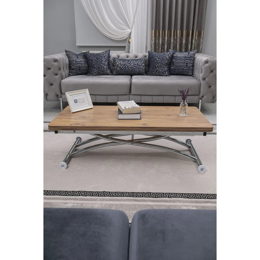 Juppo Üst Tabla Mdf EfesÇam Oval Köşe Alt Ayak Yuvarlak Krom Kaplama Dışa Kıvrım