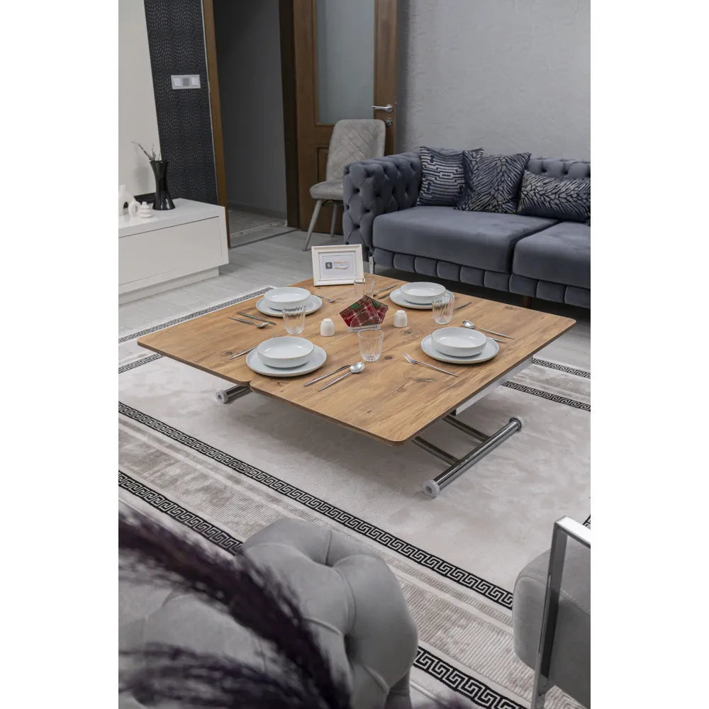 Juppo Üst Tabla Mdf EfesÇam Oval Köşe Alt Ayak Yuvarlak Krom Kaplama İçe Kıvrım