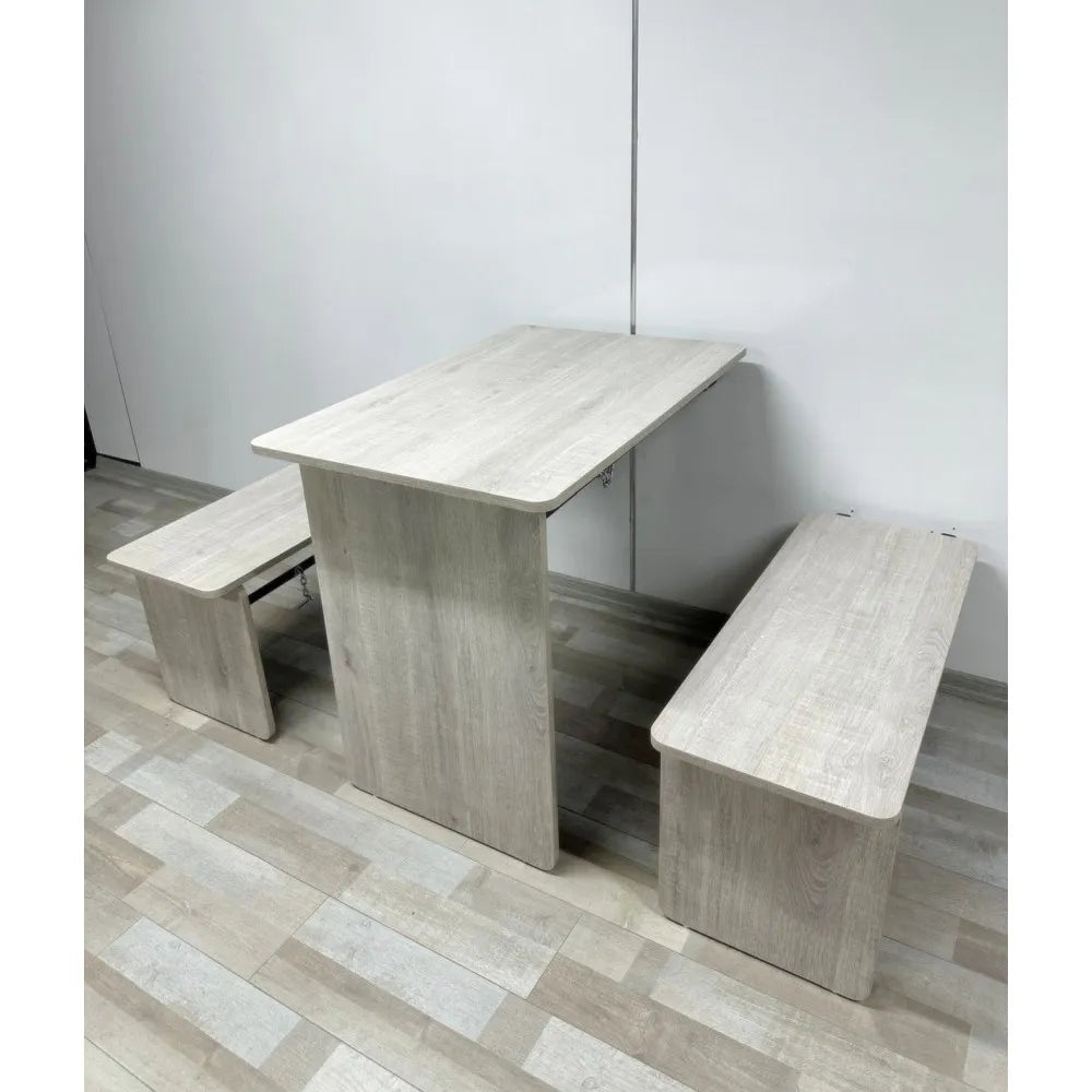 Raf Masa Tabureli Mdf Tabla Lizbon Demir Mekanizma Siyah kopya kopya kopya