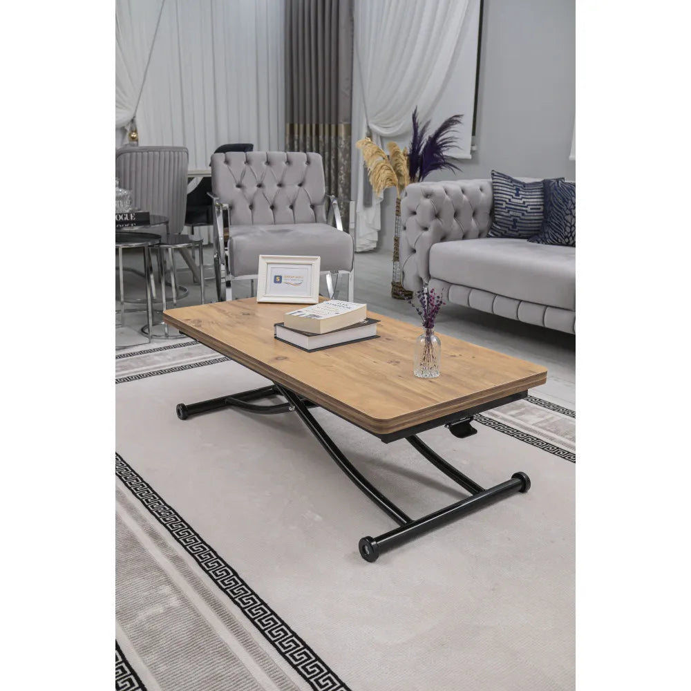 Juppo Üst Tabla Mdf EfesÇam Oval Köşe Alt Ayak Yuvarlak Siyah İçe Kıvrım