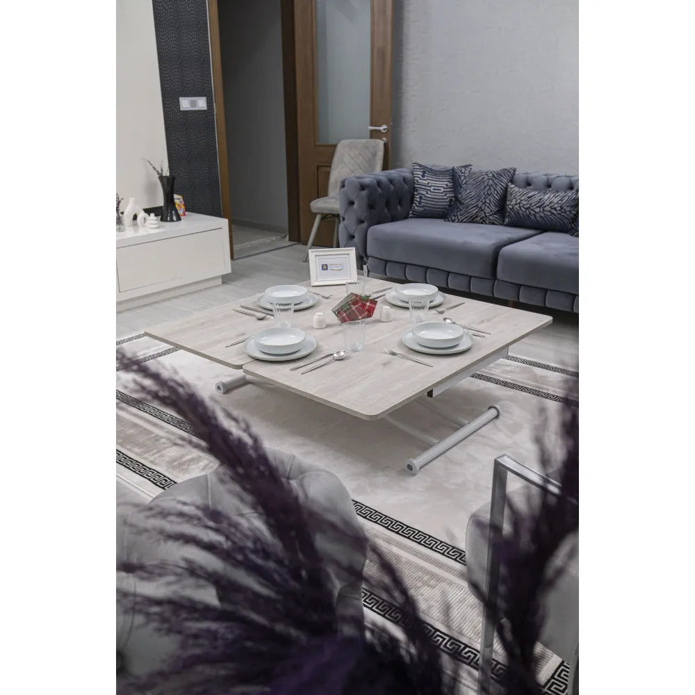 Juppo Üst Tabla Mdf Lizbon Oval Köşe Alt Ayak Yuvarlak Beyaz İçe Kıvrım