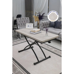 Juppo Üst Tabla Mdf Lizbon Oval Köşe Alt Ayak Yuvarlak Siyah Dışa Kıvrım