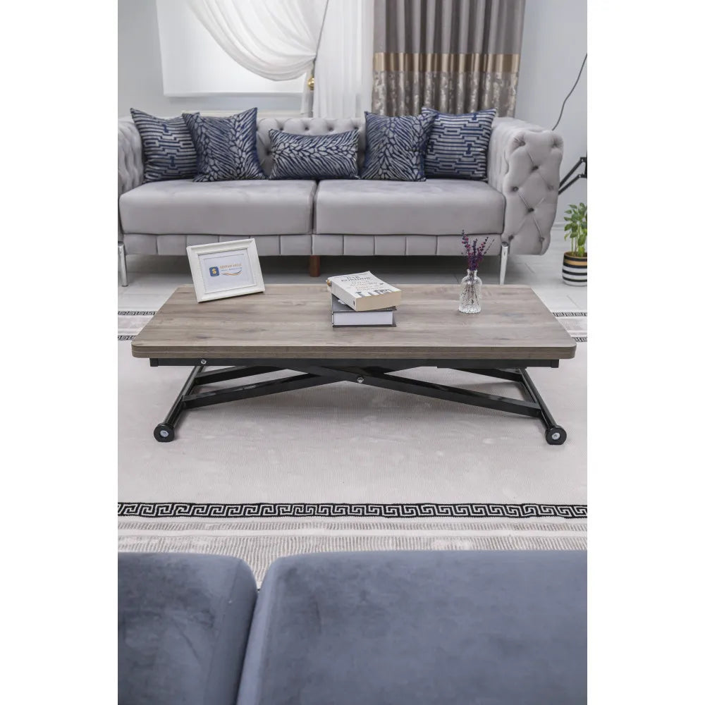 Home Üst Tabla Mdf Hattuşa Oval Köşe Alt Ayak Siyah Renk