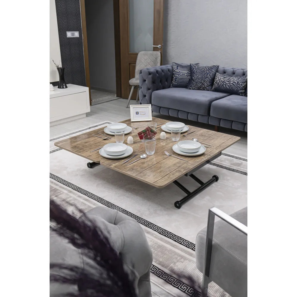 Juppo Üst Tabla Mdf Antiklayt Oval Köşe Alt Ayak Yuvarlak Siyah Dışa Kıvrm