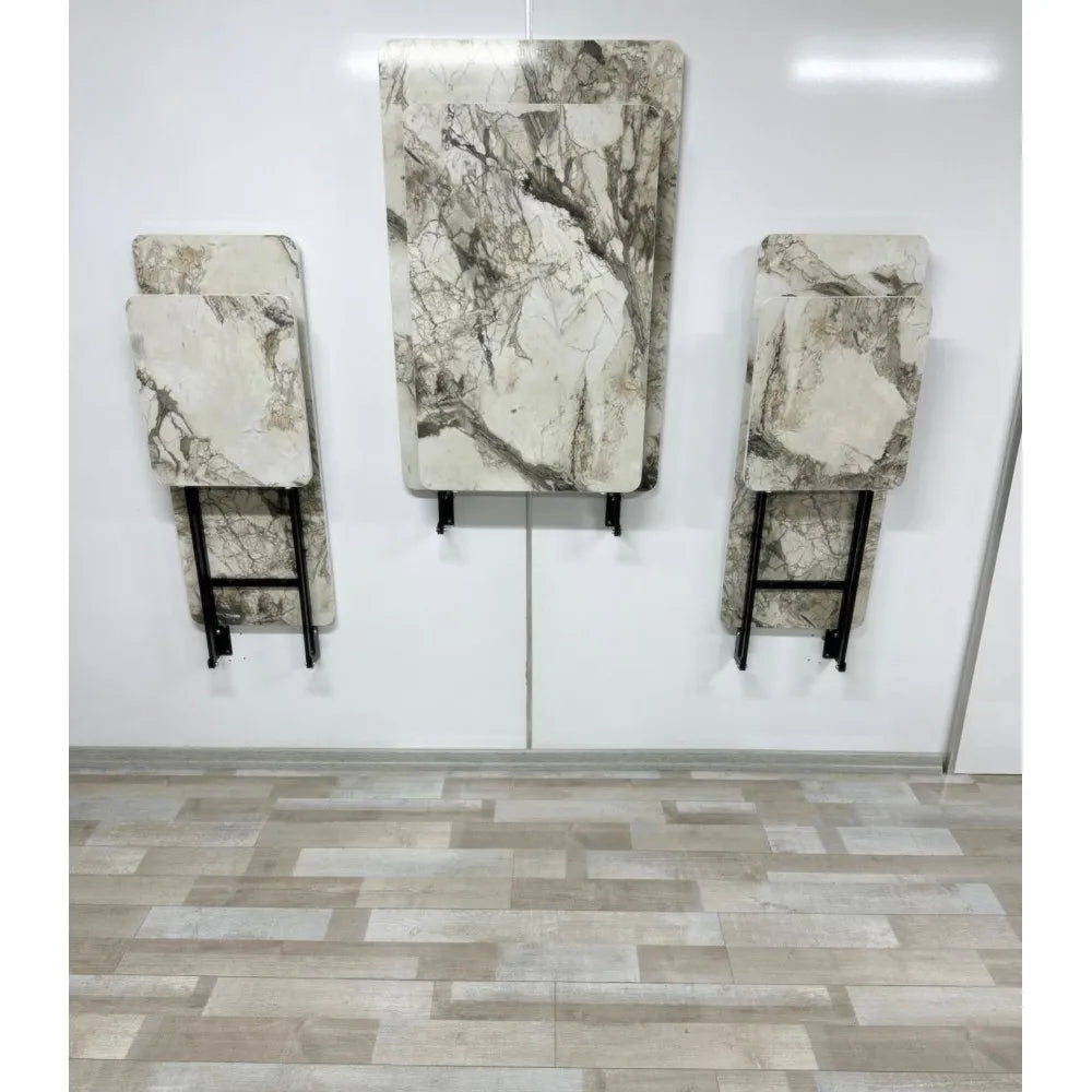 Raf Masa Tabureli Mdf Tabla Beyaz Mermer Demir Mekanizma Siyah kopya kopya kopya kopya