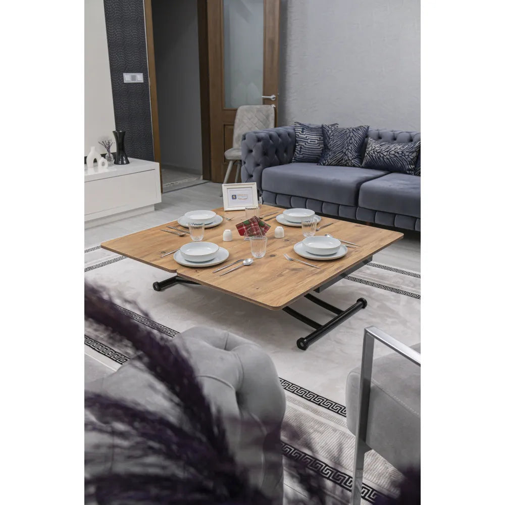 Juppo Üst Tabla Mdf EfesÇam Oval Köşe Alt Ayak Yuvarlak Siyah İçe Kıvrım