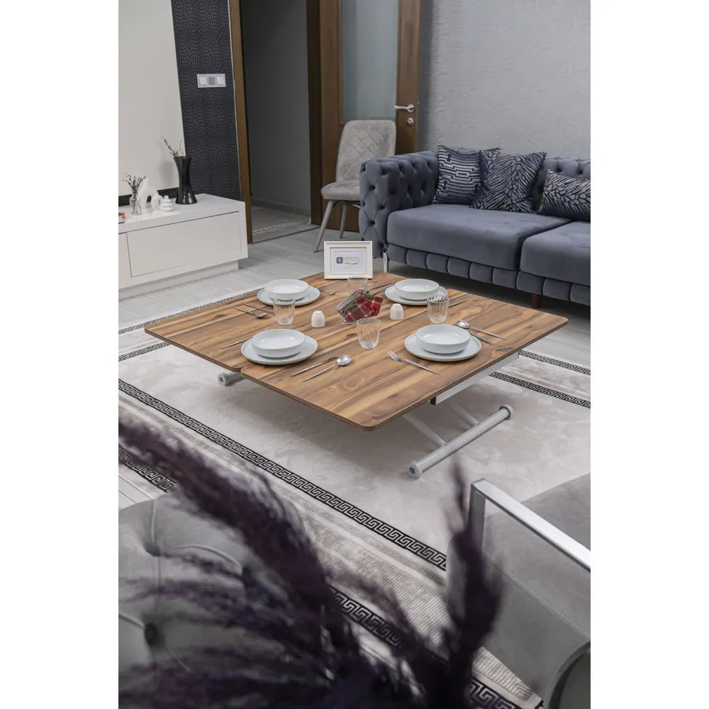 Juppo Üst Tabla Mdf Urartu Oval Köşe Alt Ayak Yuvarlak Beyaz Dışa Kıvrım