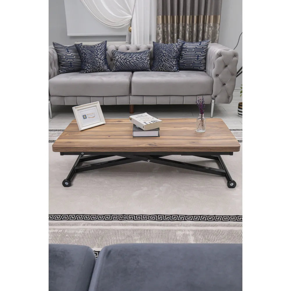 Home Üst Tabla Mdf Urartu Oval KöşeAlt Ayak Siyah Renk