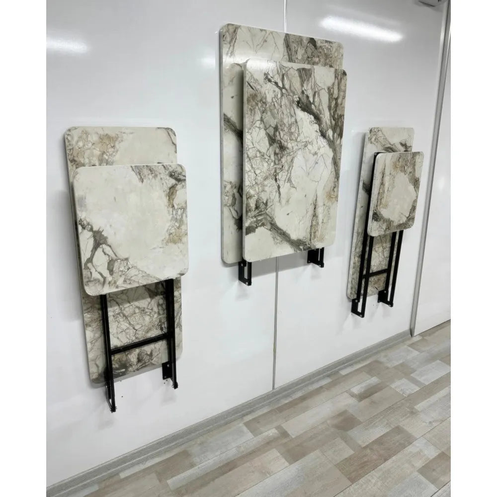 Raf Masa Tabureli Mdf Tabla Beyaz Mermer Demir Mekanizma Siyah kopya kopya kopya kopya