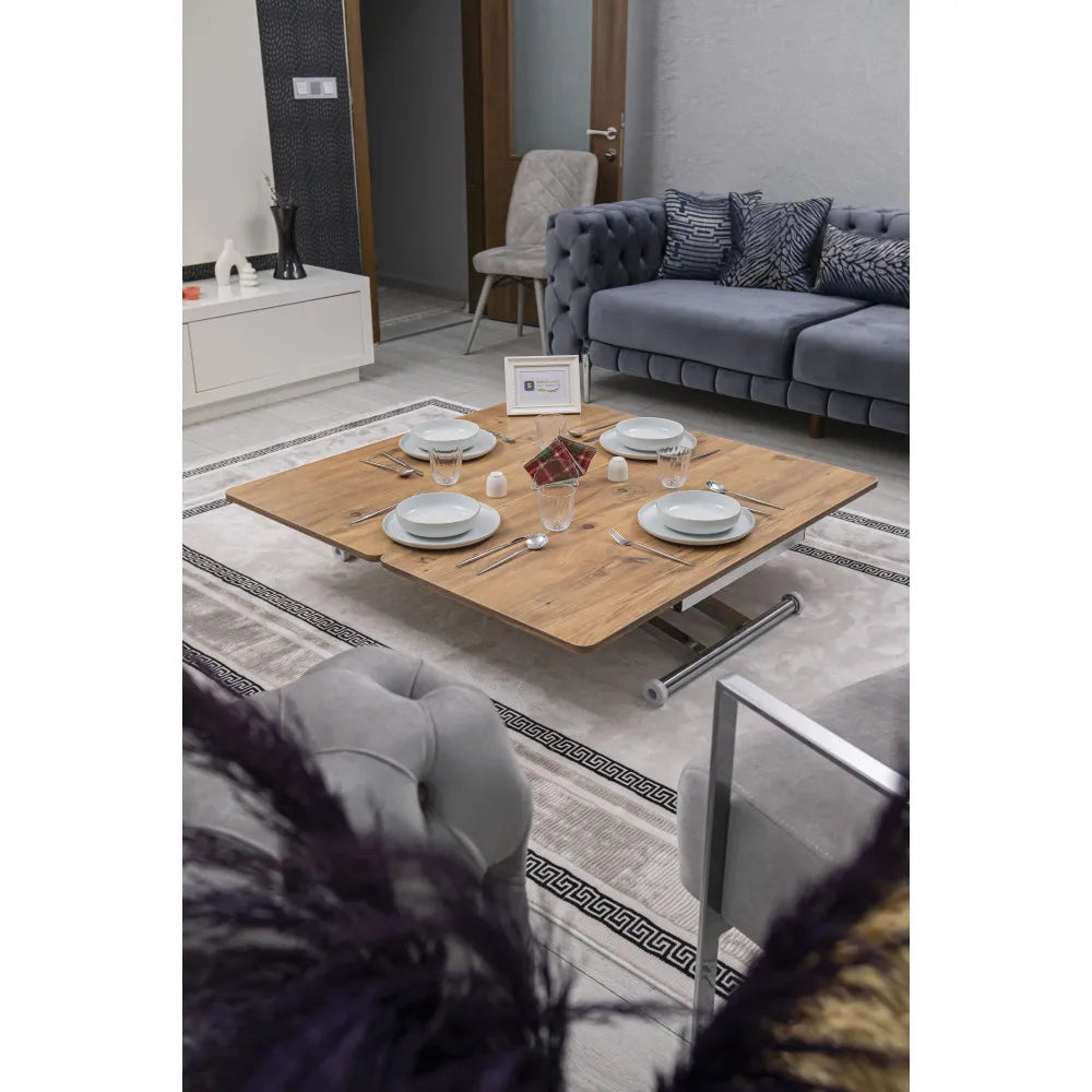 Home Üst Tabla Mdf EfesÇam Oval Köşe Alt Ayak Krom Kaplama